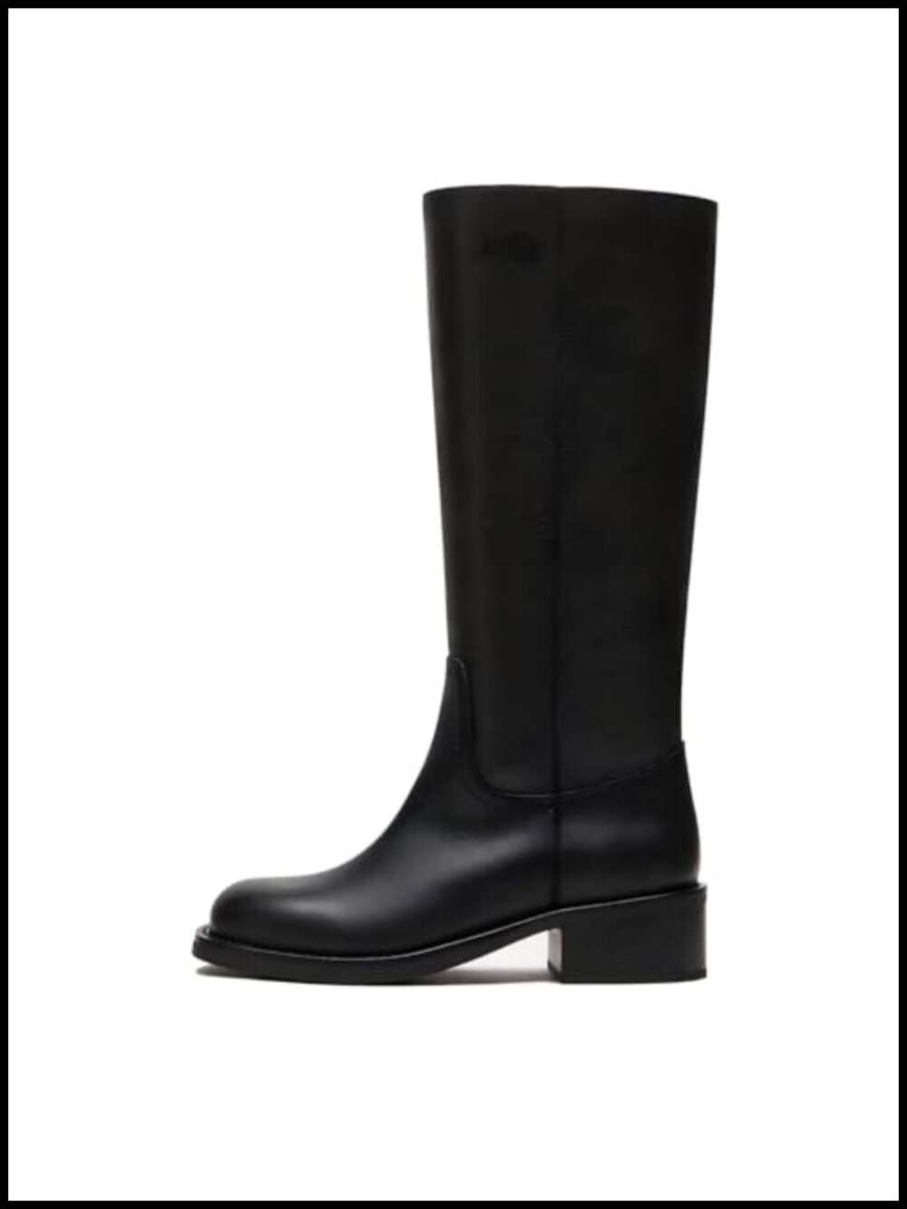 Womens Knee High Wide Calf Riding Boots Square Toe Block Heel Pull On